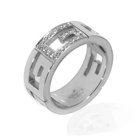 gucci diamond rings white gold|Gucci 18k white gold ring.